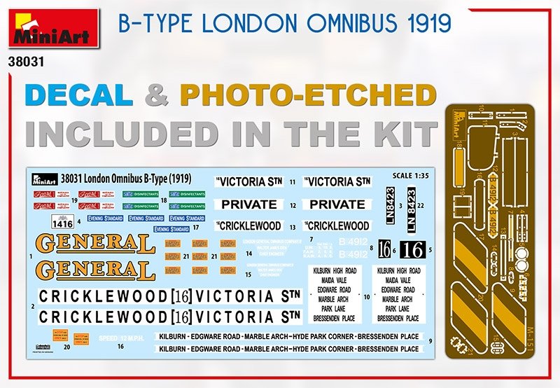 MiniArt 38031 B-TYPE LONDON OMNIBUS 1919 1/35 – imagen 2