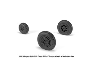 Armory Models AW48033 Mikoyan MiG-15bis Fagot (late) / MiG-17 Fresco wheels w/ weighted tires 1/48 – image 3
