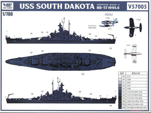 Vee Hobby E57005 USS South Dakota BB-57 1944 Deluxe Edition 1/700 – imagen 6