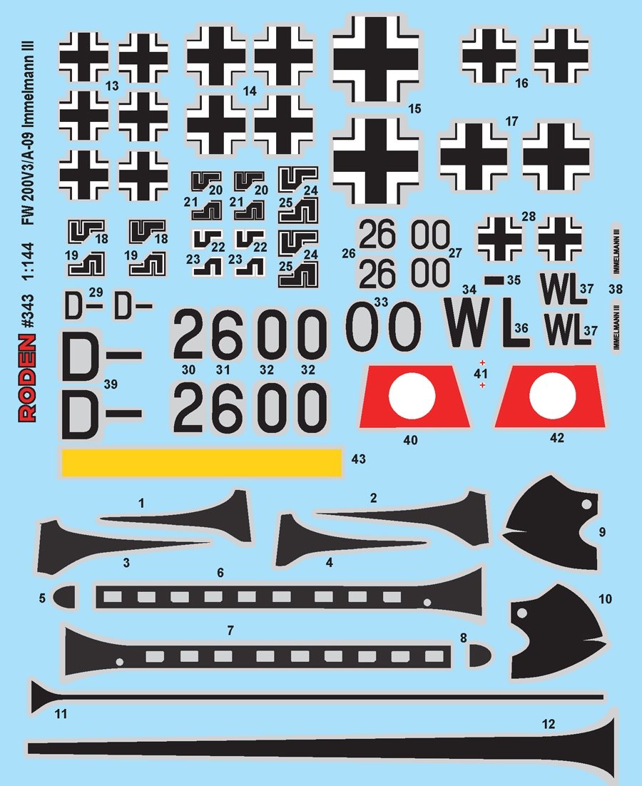 Roden 343 Focke Wulf FW200V3/A-09 Immelman III 1/144 – image 2