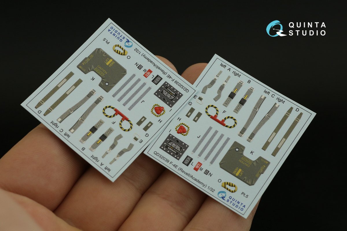 Quinta Studio QD32039 F-4E 3D-Printed &amp;amp; coloured Interior on decal paper (Revell) 1/32 – imagen 8