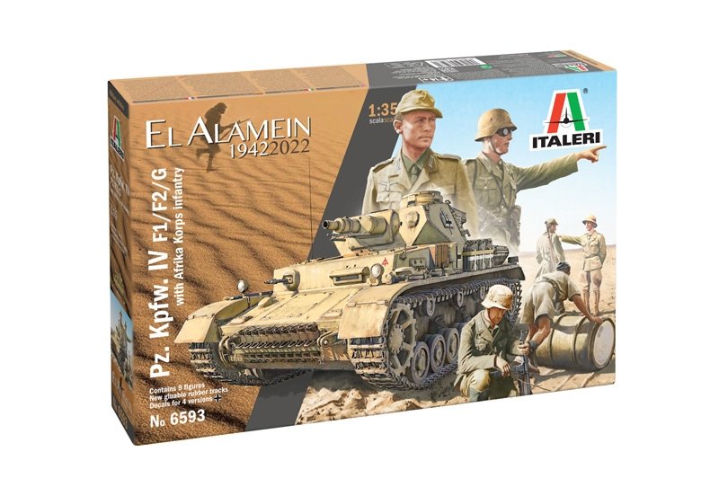 Italeri 6593 Pz.Kpfw.IV F1/F2/G With Afrika Korps Infantry 1/35 – imagen 2