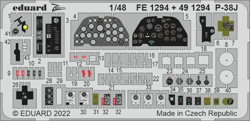 Eduard BIG49349 P-38J TAMIYA 1/48 – immagine 18