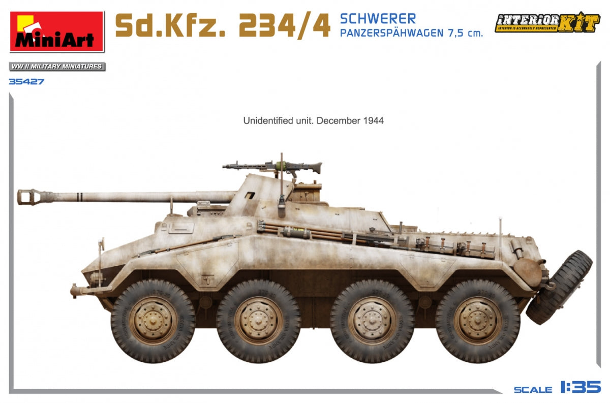 MiniArt 35427 Sd.Kfz. 234/4 SCHWERER PANZERSPÄHWAGEN 7,5 cm. KIT INTÉRIEUR 1/35 – image 10