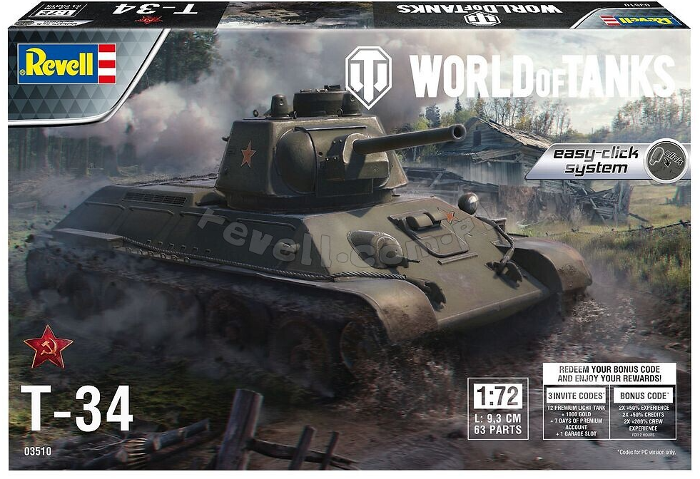 Revell 03510 T-34 &amp;quot;Easy Click&amp;quot; World of Tanks 1/72