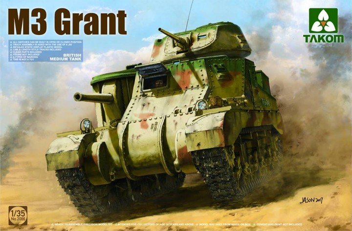 Takom 2086 British M3 Medium tank &amp;quot;General Grant&amp;quot; 1/35
