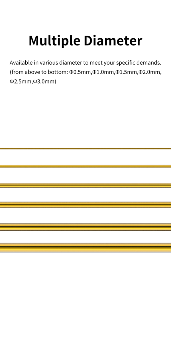 DSPIAE BB-2.5 Brass Rods For Model Building 2.5mm (5 PCS) / pręty miedziane – imagen 5