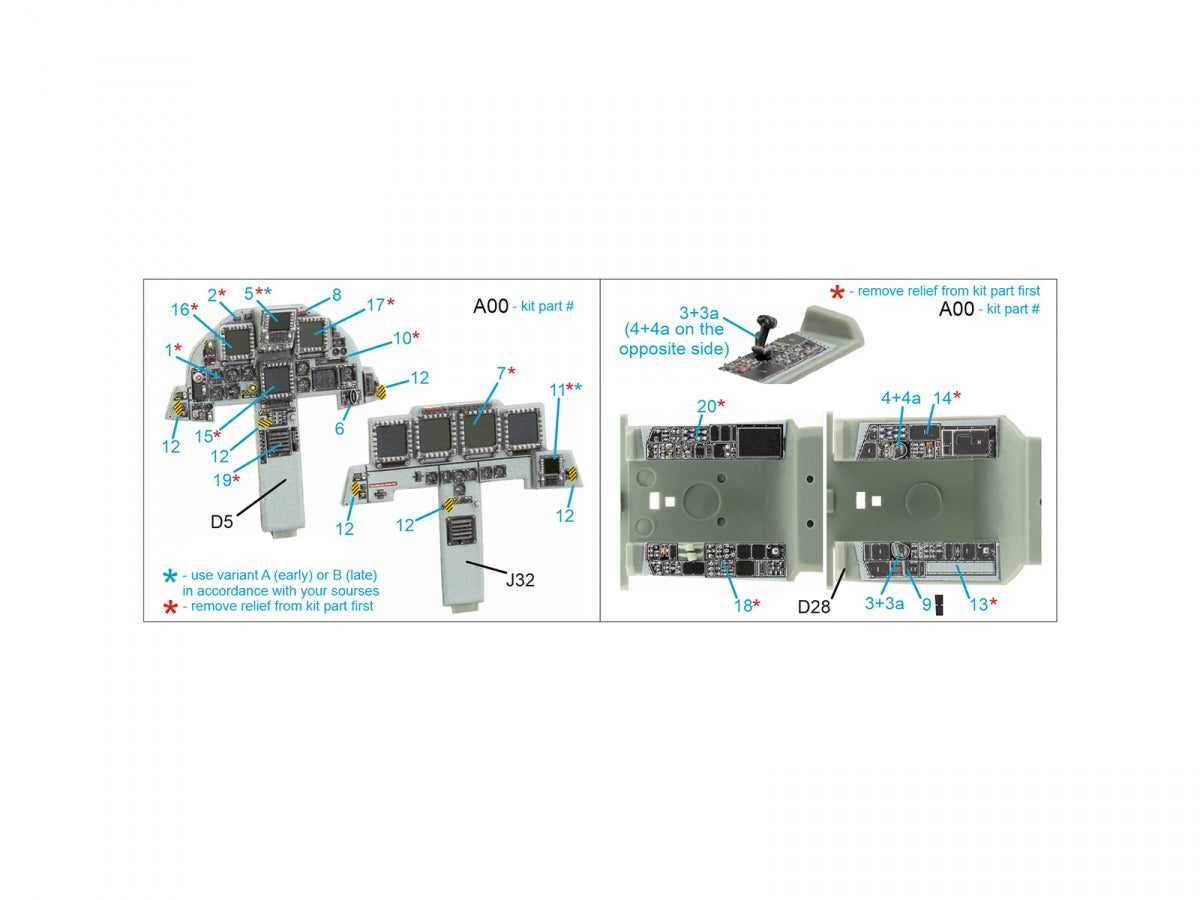 Quinta Studio QDS-48426 F-15E 3D-Printed coloured Interior on decal paper (Academy) (Small version) 1/48 – immagine 12