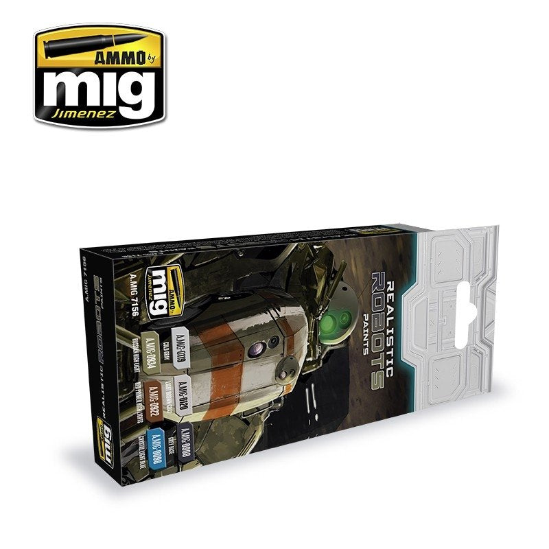 AMMO of Mig Jimenez 7156 REALISTIC ROBOTS COLOR SET 6x17ml – image 2