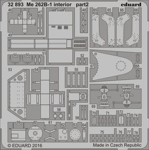 Eduard 32893 Me 262B-1 interior REVELL 1/32 – imagen 2