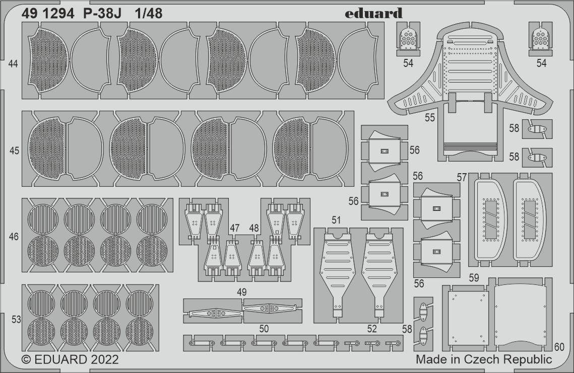 Eduard BIG49349 P-38J TAMIYA 1/48 – immagine 13