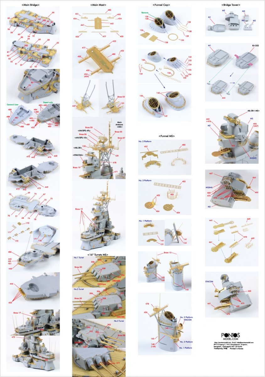 Pontos 35009F1 USS BB-63 Missouri 1991 Detail Up Set 1/350 – zdjęcie 4