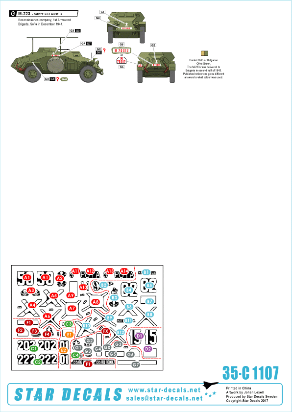Star Decals 35-C1107 Axis &amp;amp; Eastern European Tank Mix 1 1/35 – imagen 2