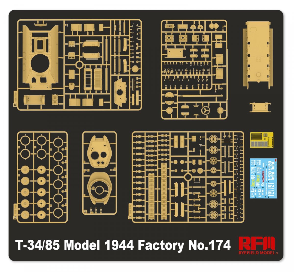 Rye Field Model 5079 T-34/85 Model 1944 Factory No.174 1/35 – imagen 3