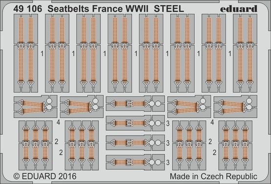 Eduard BIG49342 Seatbelts WWII Allied AF STEEL 1/48 – imagen 5