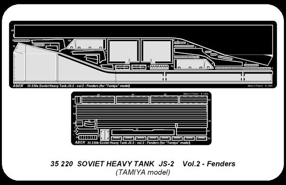 Aber 35220 Soviet heavy tank JS-2 - vol. 2 - additional set - fenders 1/35 – imagen 5