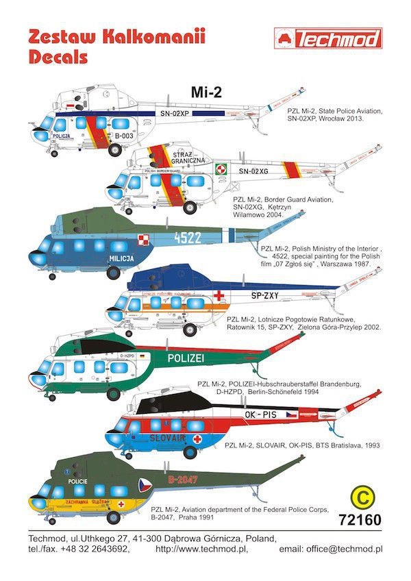 Techmod 72160 Mi-2 Decal (1/72)