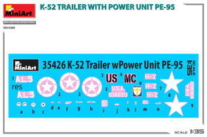 MiniArt 35426 K-52 TRAILER w/POWER UNIT PE-95 1/35 – immagine 2