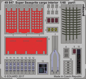 Intérieur cargo du Super Seasprite Eduard 49847 1/48 KITTY HAWK