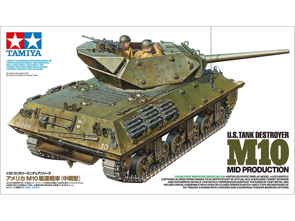 Tamiya 35350 U.S. Tank Destroyer M10 (Mid Production) 1/35 – immagine 2