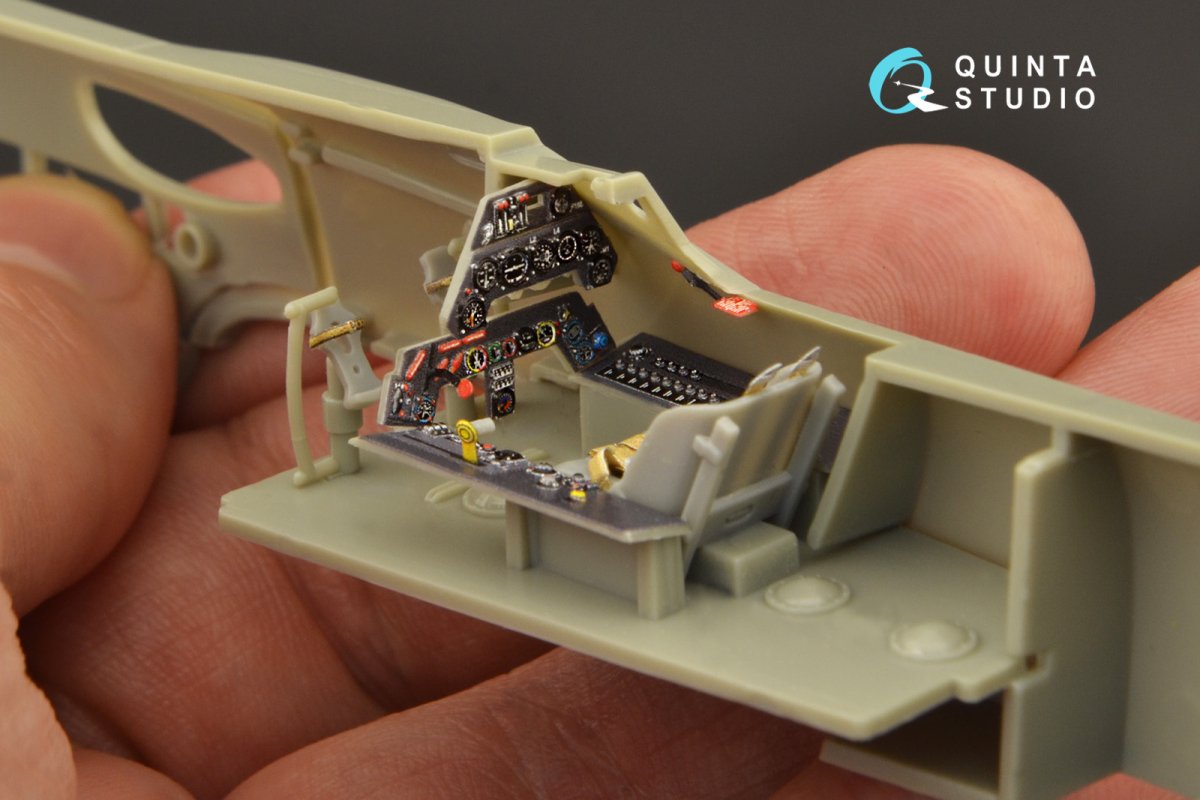Intérieur imprimé en 3D et coloré sur papier décalcomanie Quinta Studio QD48273 Ta 152H (Dragon) 1/48 – image 10