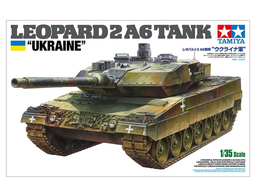 Tamiya 25207 Leopard 2A6 Tank "Ukraine" 1/35