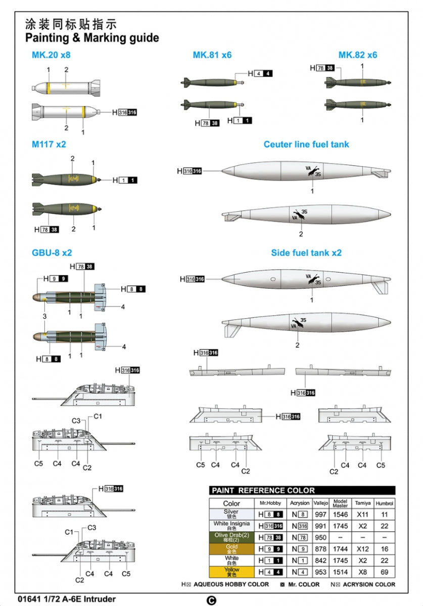 Trumpeter 01641 A-6 E Intruder 1/72 – immagine 5