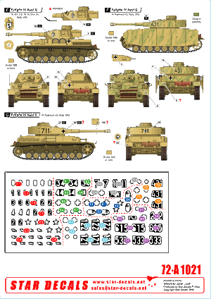 Star Decals 72-A1021 German tanks in Italy # 1. Sicilly 1943 1/72 – imagen 2