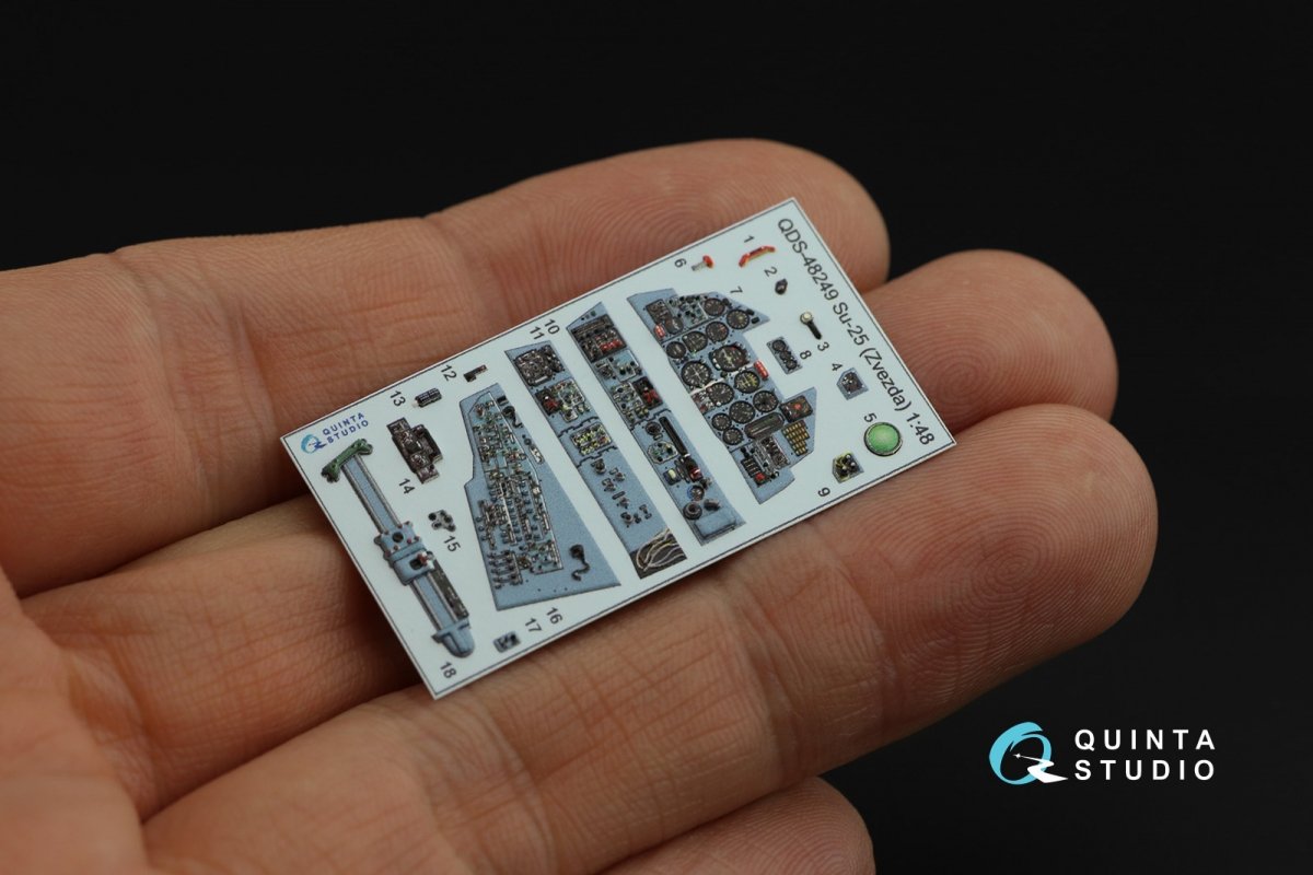 Quinta Studio QDS-48249 Su-25 3D-Printed &amp;amp; colored Interior on decal paper (Zvezda) 1/48 – imagen 12