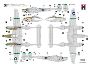 Hobby 2000 48028 P-38L Lightning 80th Fighter Squadron (ACADEMY+ CARTOGRAF + MASKI) 1/48 – immagine 2