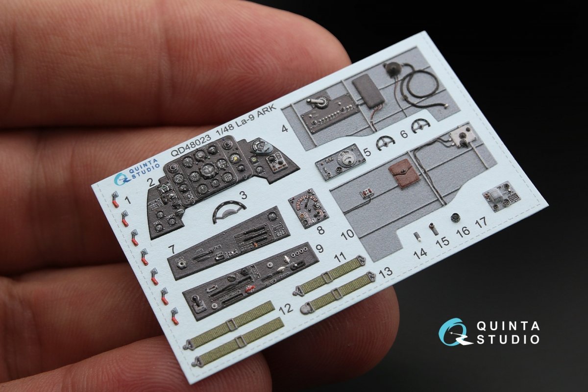 Quinta Studio QD48023 La-9 3D-Printed &amp;amp; coloured Interior on decal paper (for ARK kit) 1/48 – imagen 2