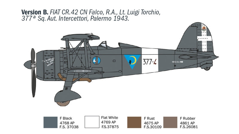 Italeri 1485 FIAT CR.42 CN Falco Night Fighter 1/72 – imagen 3