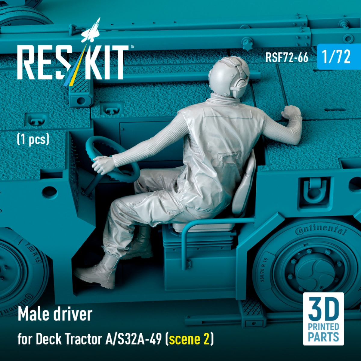 RESKIT RSF72-0066 Male driver for Deck Tractor A/S32A-49 (scene 2) (1 pcs) (3D Printed) 1/72 – image 2
