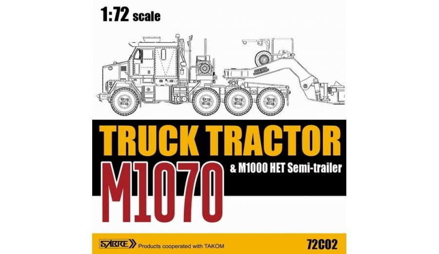 Saber 72C02 Tracteur M1070 et semi-remorque M1000 1/72