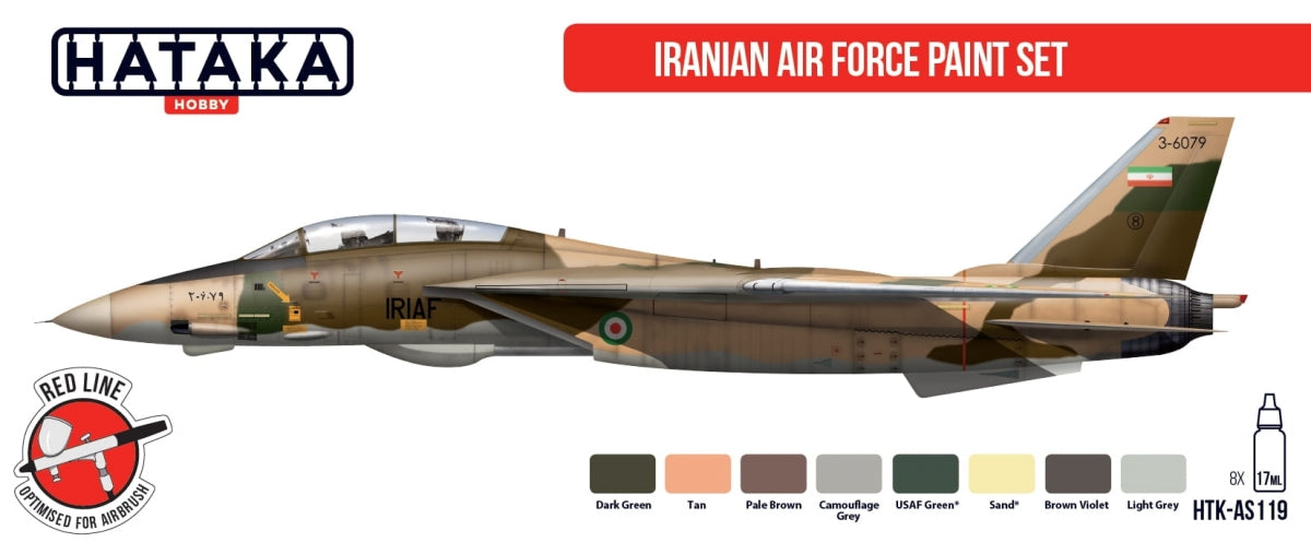 Hataka AS119 Iranian Air Force Paint Set 8x17 ml