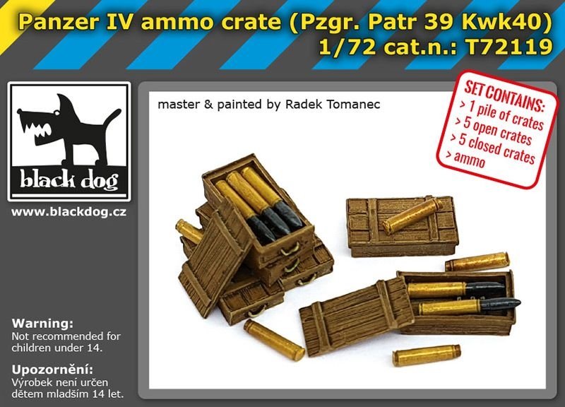 Black Dog T72119 Panzer IV ammo crate 1/72 – immagine 2