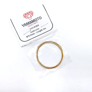 Yamamoto Model Parts YMPTUN87 Fil d&amp;#39;or 0,3 mm Longueur 1 m 1/24