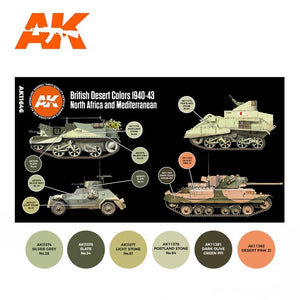 AK Interactive AK11646 3G BRITISH DESERT COLORS NORTH AFRICA AND MEDITERRANEAN 1940-1943 6x17ml – Bild 2