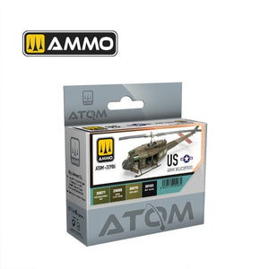 Munitions Mig Jimenez 20906 ATOM pour hélicoptères de l&amp;#39;armée américaine, lot de 4 cartouches de 20 ml
