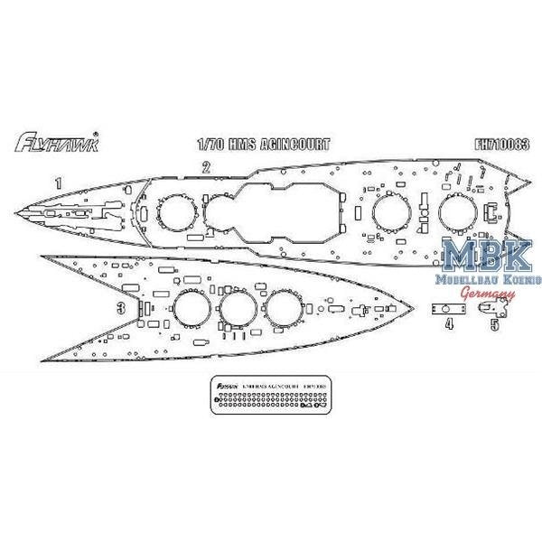FlyHawk Model FH710124 HMS Hood 1941 Wooden Deck (for FH1160) 1/700 – Bild 2