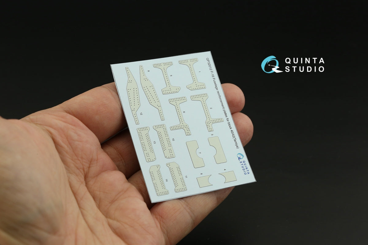 Quinta Studio QP32012 F-16 block 40/42 reinforcement plates (Tamiya) 1/32 – imagen 4
