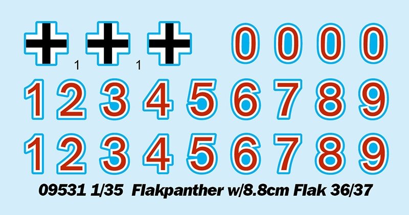 Trumpeter 09531 Flakpanther w/8.8cm Flak 36/37 1/35 – immagine 4