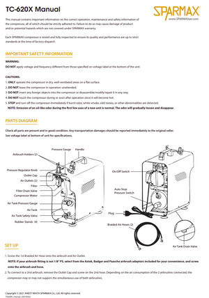 Mini compresseur d&amp;#39;air Sparmax TC620X avec tuyau de 2 x 3 m – image 5