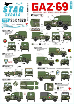Star Decals 35-C1320 GAZ-69 1/35