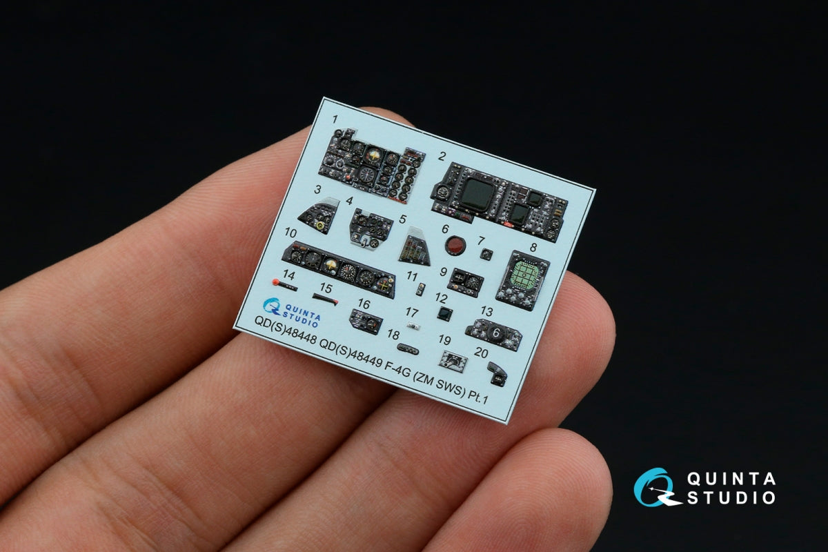 Quinta Studio QDS-48448 F-4G early 3D-Printed &amp;amp; coloured Interior on decal paper (Zoukei Mura SWS) (Small version) 1/48 – imagen 5
