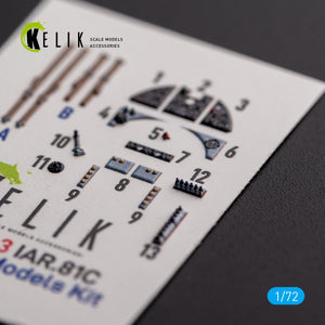 KELIK K72143 IAR.81c - interior 3D decals for IBG Models kit 1/72 – Bild 4