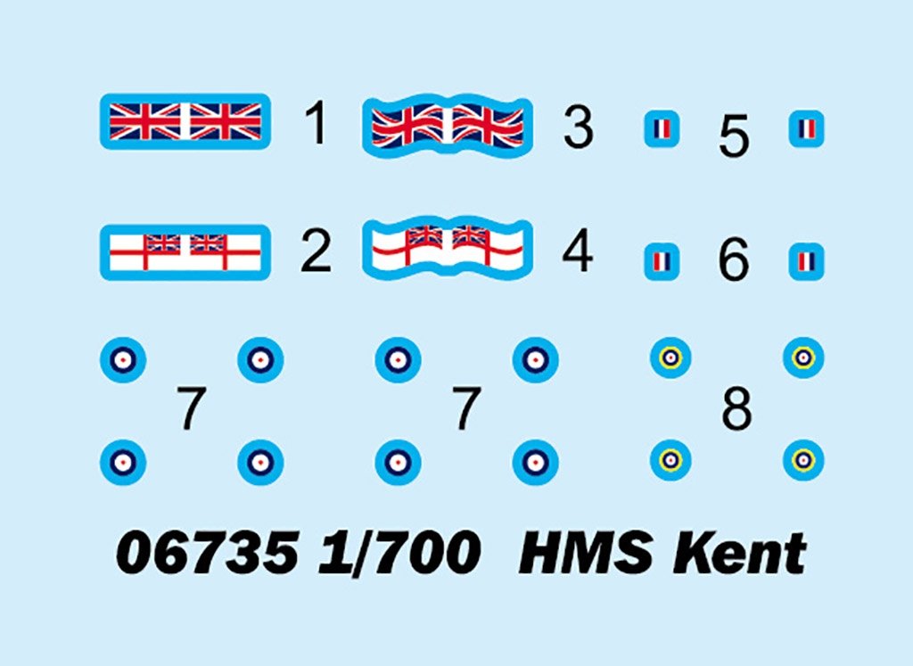 Trumpeter 06735 HMS Kent 1/700 – immagine 3