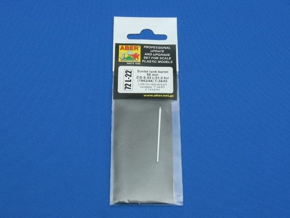 Aber 72L-22 Barrel 85mm ZiS-S-53 L/51.5 for T-34/85 tanks from 1943/44 / Soviet tank barrel 85mm ZIS-S-53 L/51.5 for (1943-44) T-34/85 1/72 – image 4
