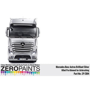 Zero Paints ZP-1384 Mercedes-Benz Actros Brilliant Silver 60ml – imagen 2