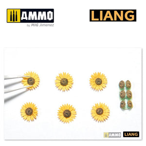 Liang 0101 Paper Sunflowers for Dioramas (laser+ 3D print parts) – imagen 5